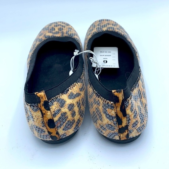 CHEROKEE Faith Leopard Print Sequined Flats - Picture 3 of 5